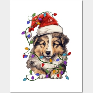 Christmas Puppy Posters and Art